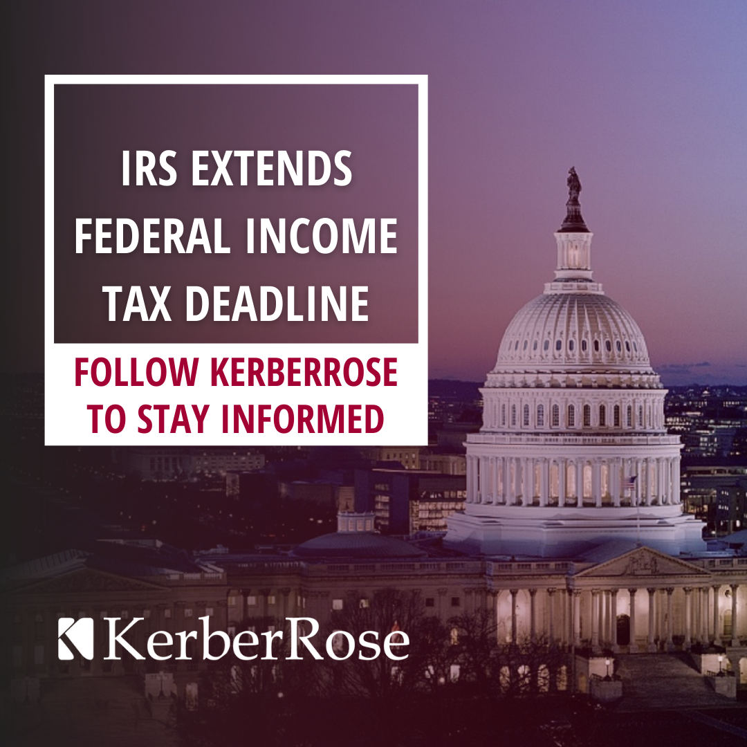 TAX NEWS IRS Extends 2020 Individual Federal Tax Deadline